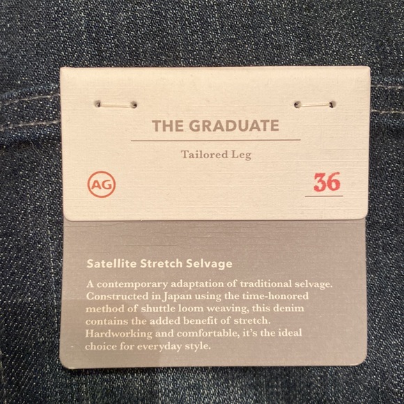 BRAND NEW MENS AG GRADUATE JEANS. 36 - Picture 2 of 3